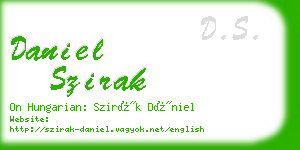 daniel szirak business card